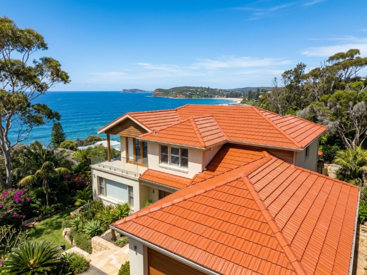 Freshly painted Northern Beaches tile roof