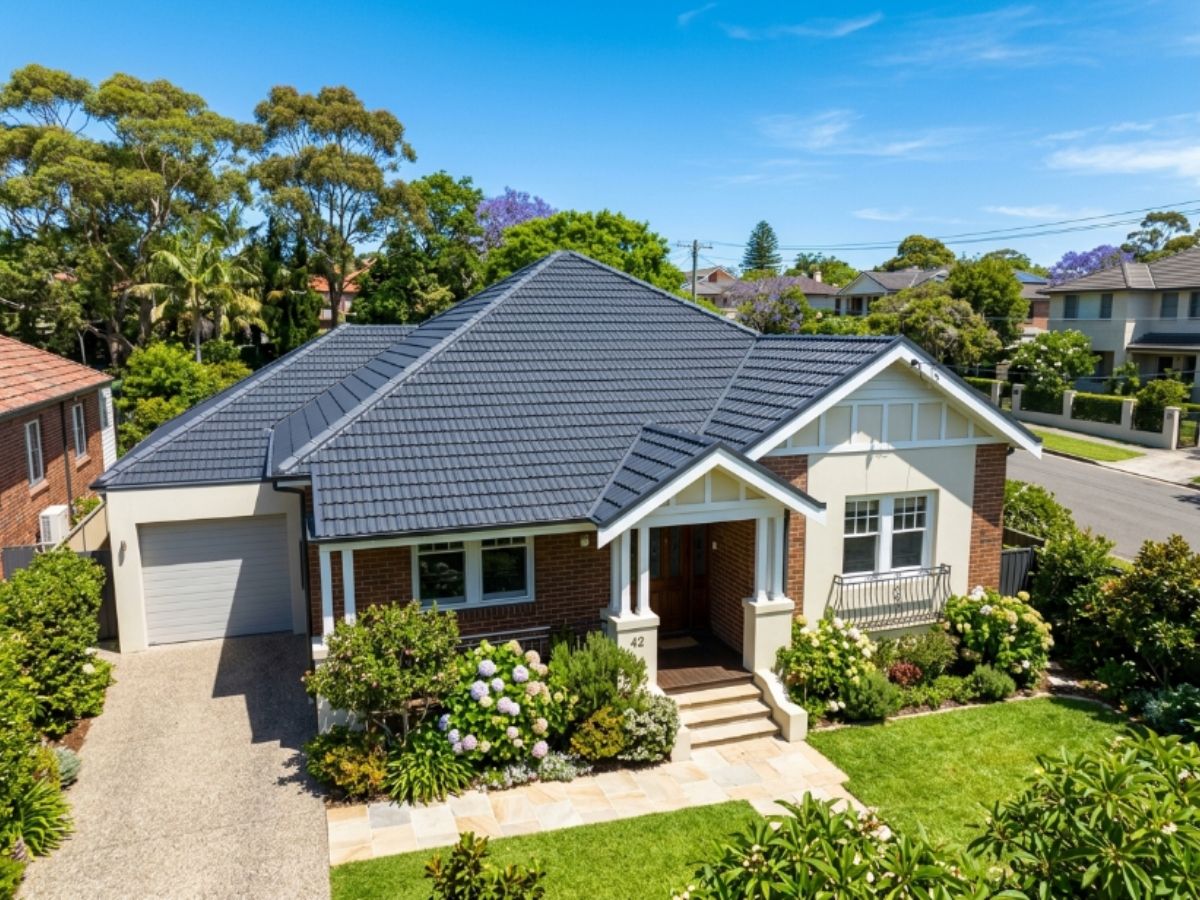 Freshly painted Waverley tile roof