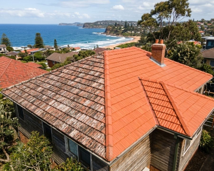 Tile roof restoration in Northern Beaches