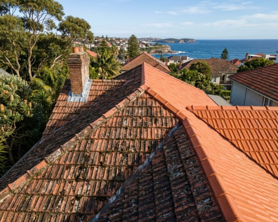 Tile roof restoration in Waverley